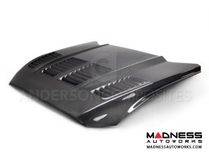 Ford Mustang Type TW Hood by Anderson Composites - Carbon Fiber - Double Sided Ford Mustang Type TW Hood by Anderson Composites - Carbon Fiber - Double Sided